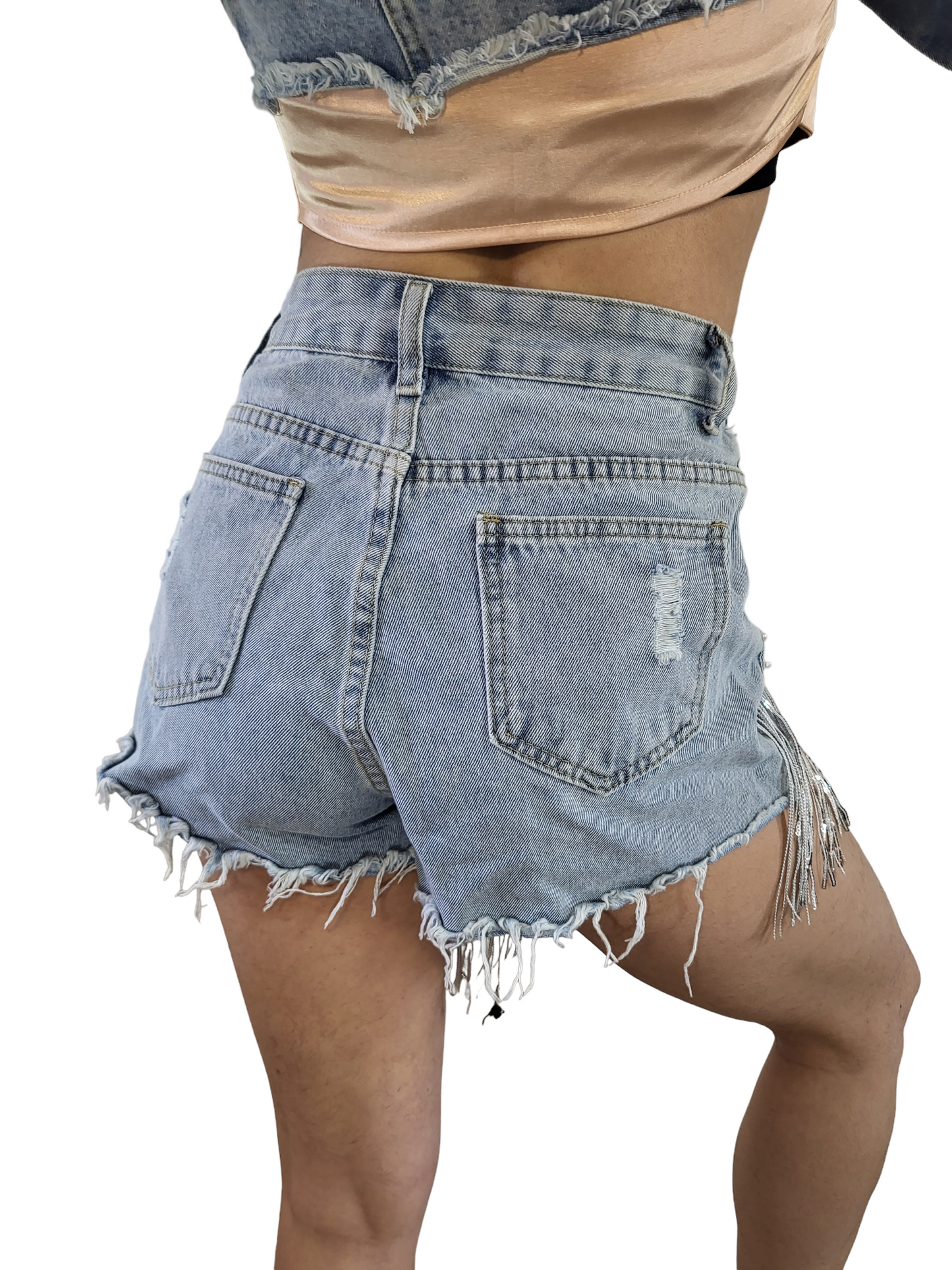 Pearl Fringed Shorts