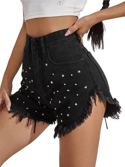 Stars Fringed Shorts