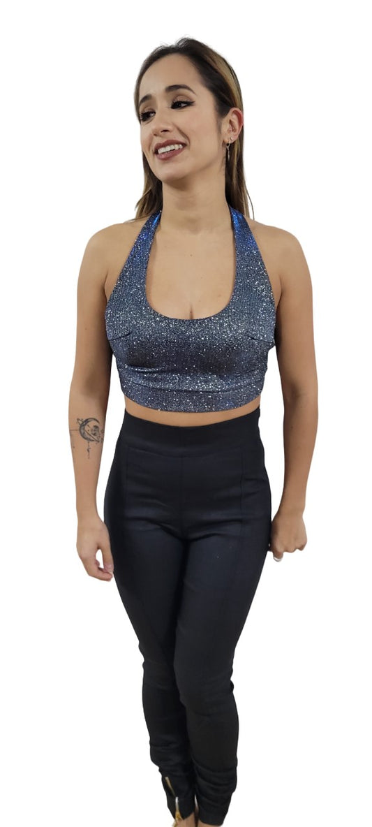 Backless Glitter Crop