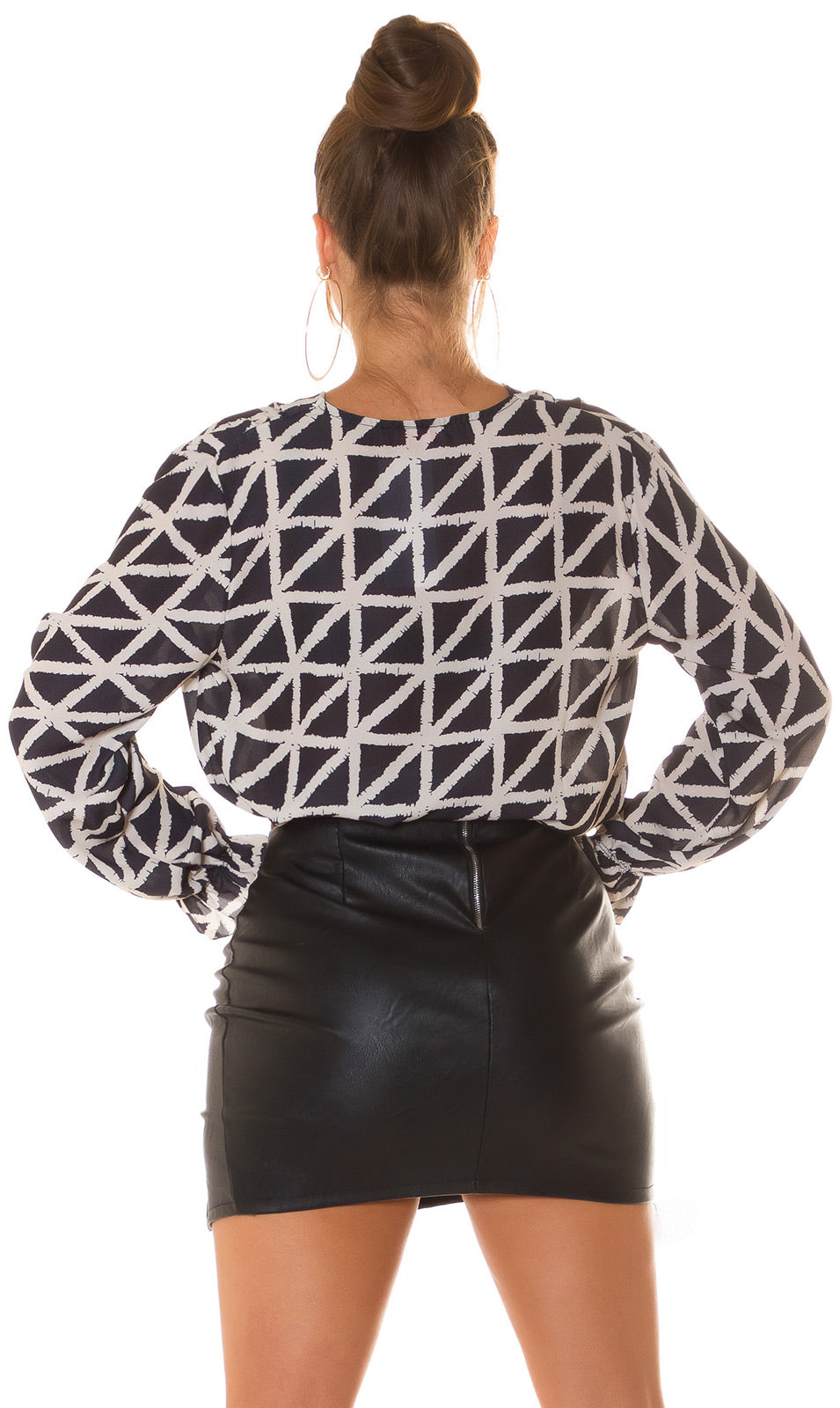 Geometric Pattern Blouse