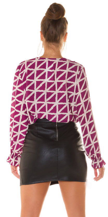 Geometric Pattern Blouse