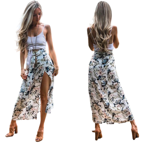 Floral Wrap Skirt