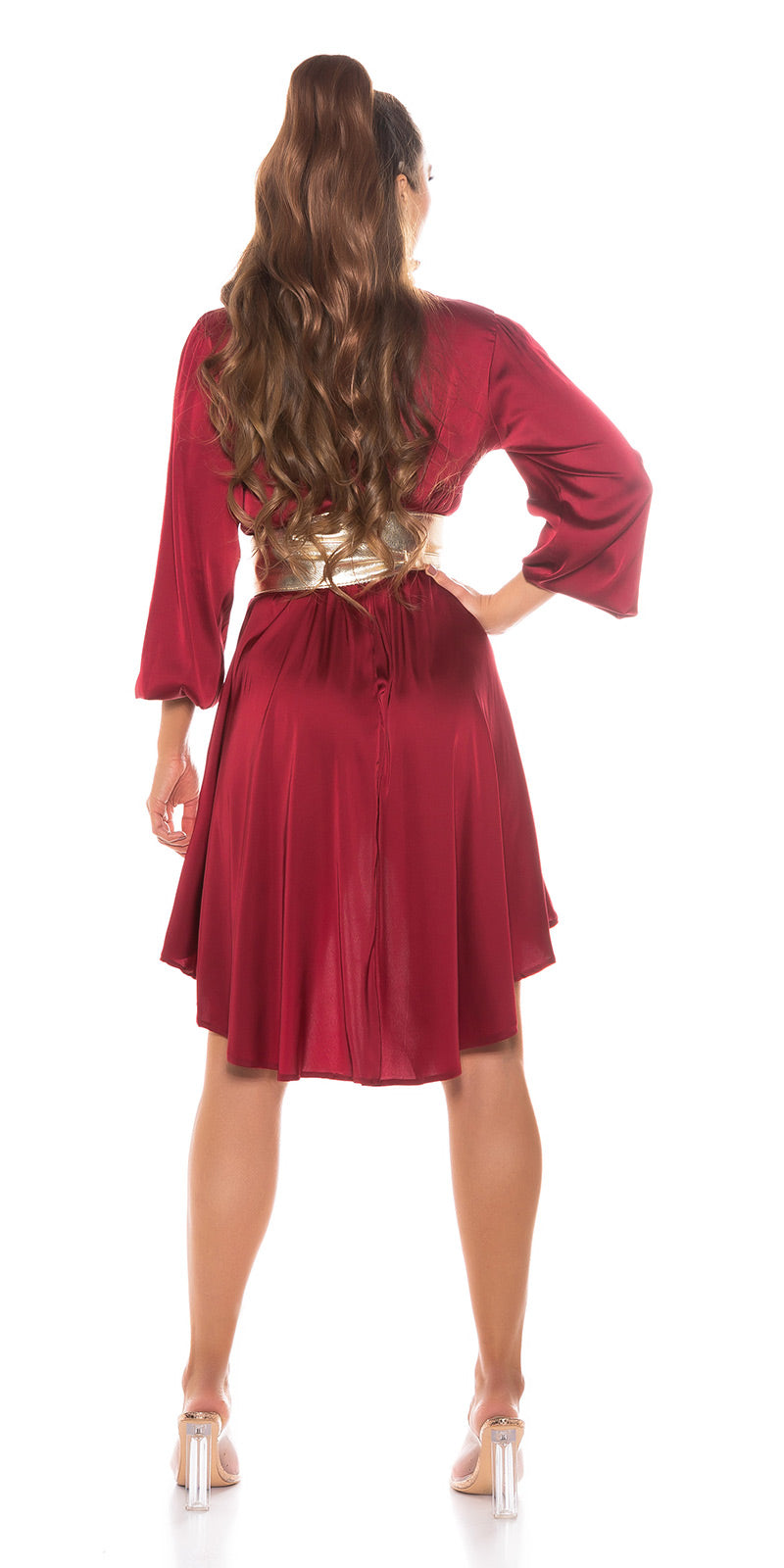 Satin Shirt Dress